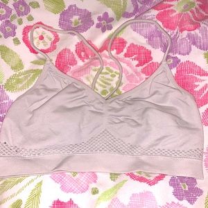 White Mesh Bandeau Bra Size Medium